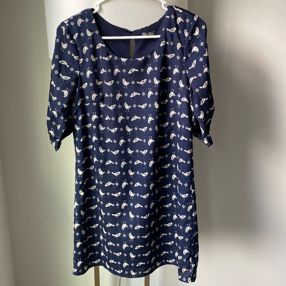 Lily Rose bird print dress Sz S